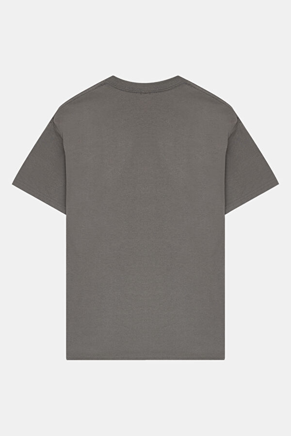Relax Fit Grey Crew Neck Printed Men's T-Shirt 2