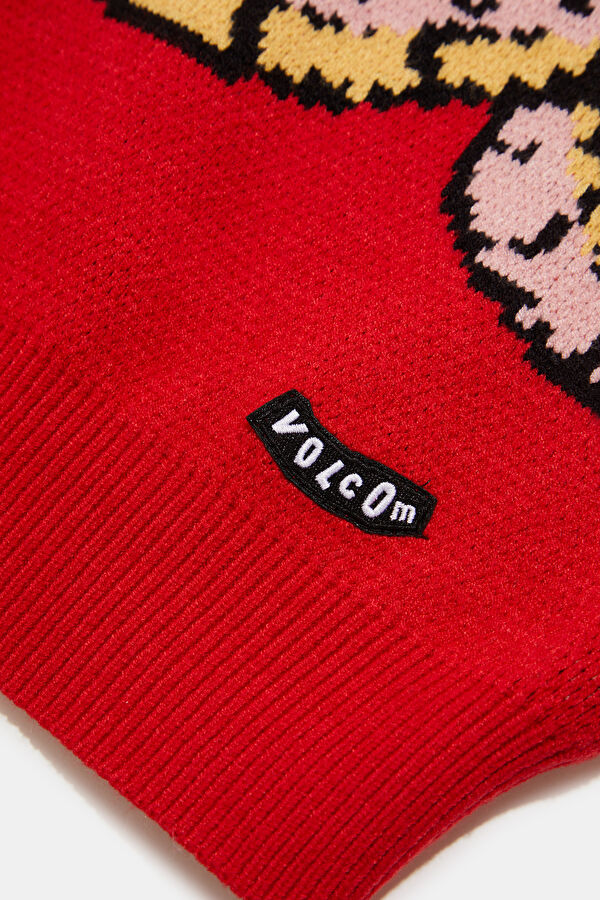 Red Jacquard Men's Sweater 5