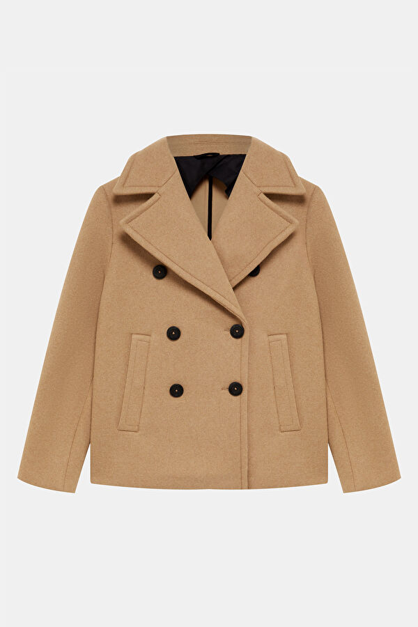Tan Wool Women's Coat