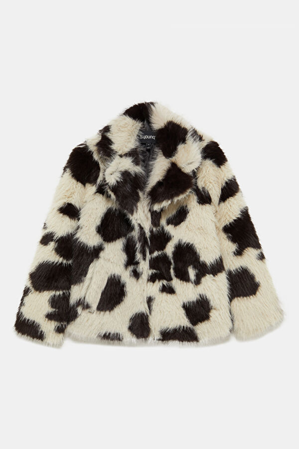 White Women's Faux Fur Coat