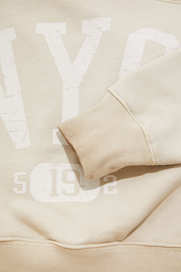 Koyu Bej O Yaka Kadın Sweatshirt 4