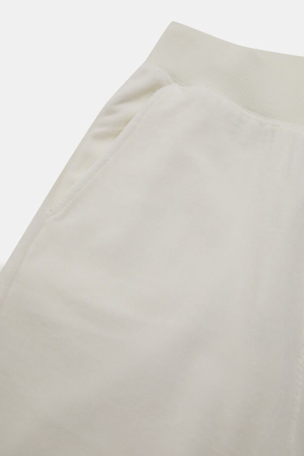White Wide Leg Sport Women's Pants 3