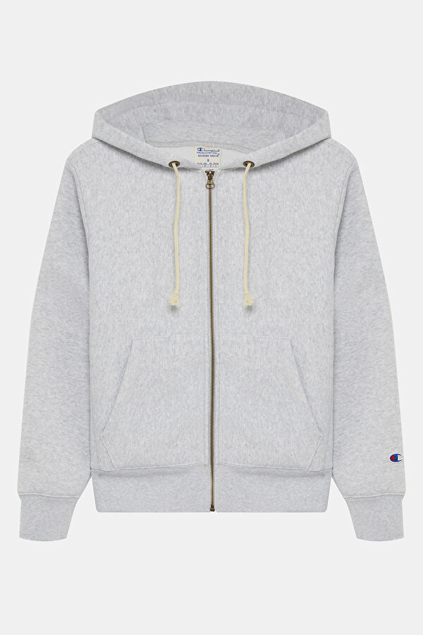Gri Melanj Kapuşonlu Kadın Sweatshirt