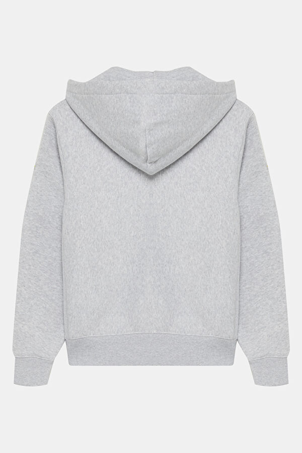 Gri Melanj Kapuşonlu Kadın Sweatshirt 2