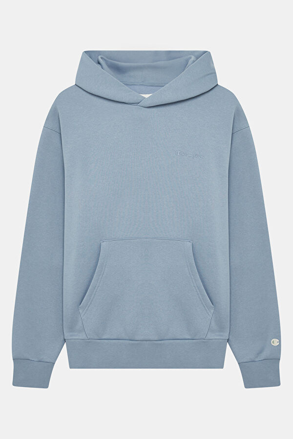 Mavi Kapuşonlu Kadın Sweatshirt