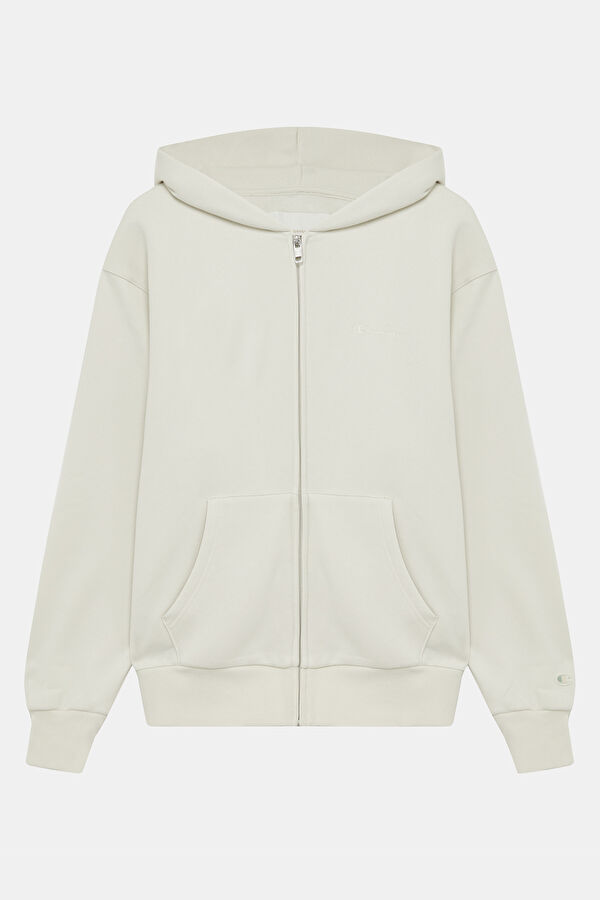Ekru Kapuşonlu Kadın Sweatshirt