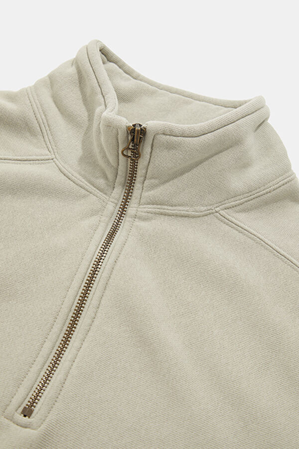 Vizon Dik Yaka Kadın Sweatshirt 3