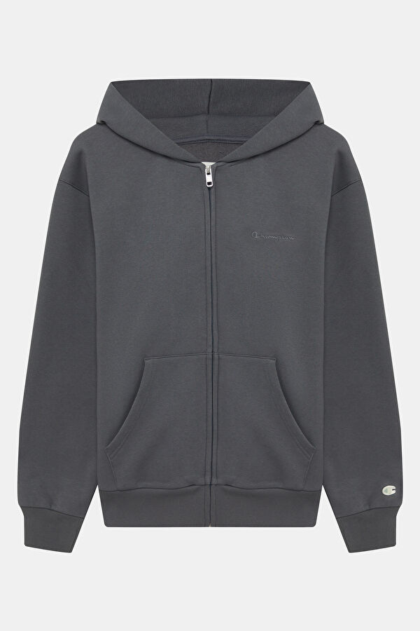 Antrasit Kapuşonlu Kadın Sweatshirt