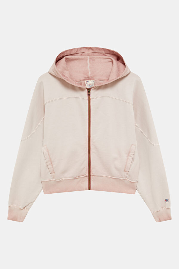 Açık Pembe Kapuşonlu Kadın Sweatshirt