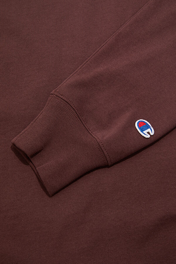 Coffee-colored crew neck women's T-shirt 4