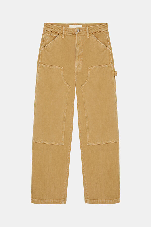 Light Brown Women's Straight Leg Trousers 3