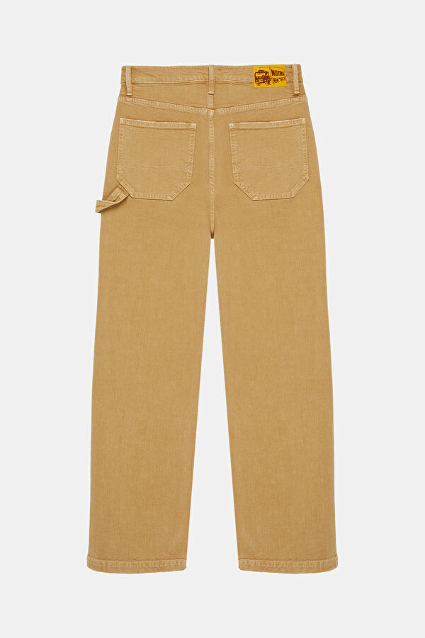Light Brown Women's Straight Leg Trousers 4