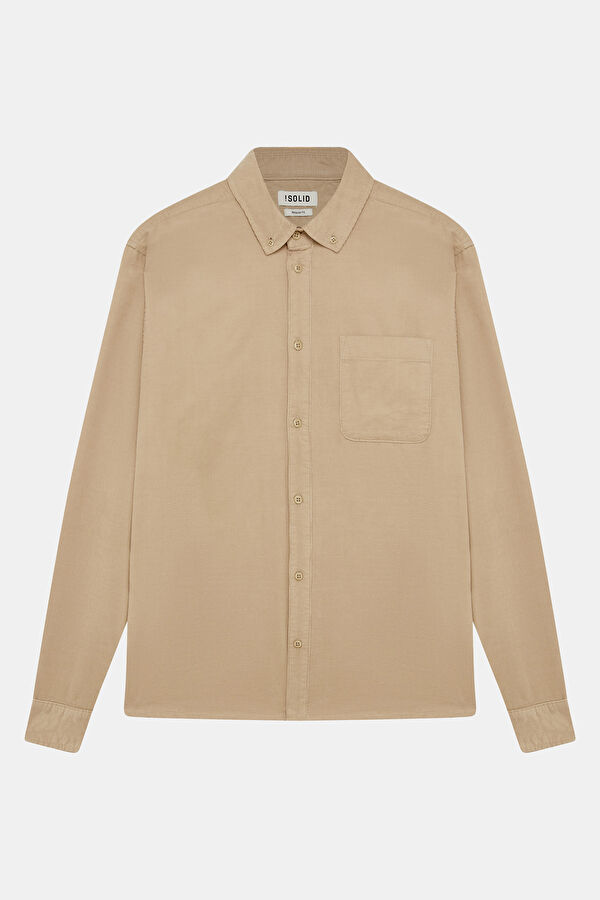 Relax Fit Cream Men's Shirt