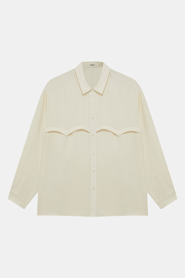 Off-white V-neck women's shirt