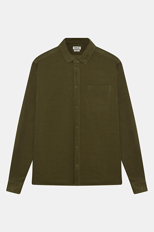 Relax Fit Khaki Men's Shirt