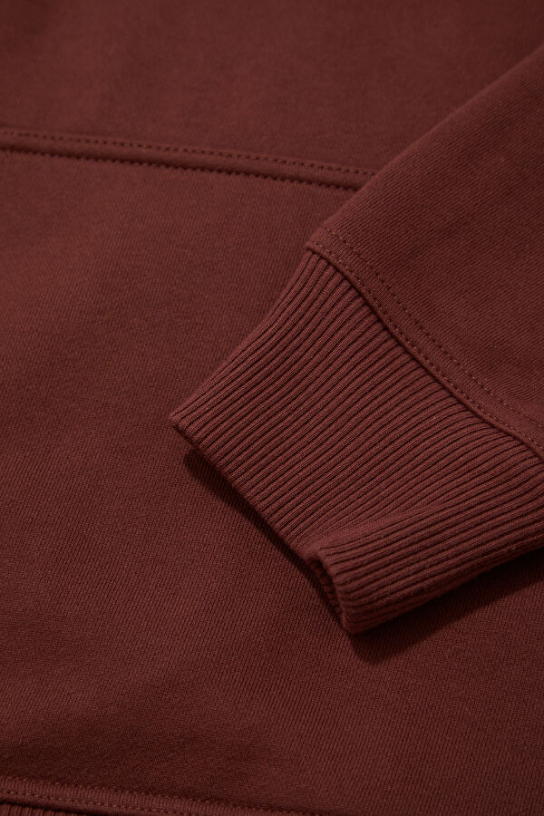 Burgundy Relax Fit Hooded Women's Sweatshirt 5