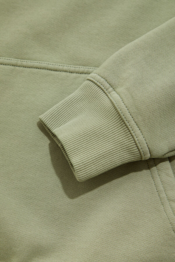 Khaki Relax Fit Hooded Women's Sweatshirt 5