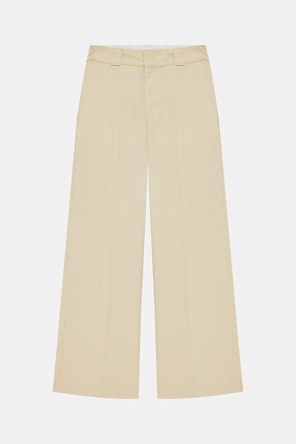 Cream Wide Leg Women's Trousers