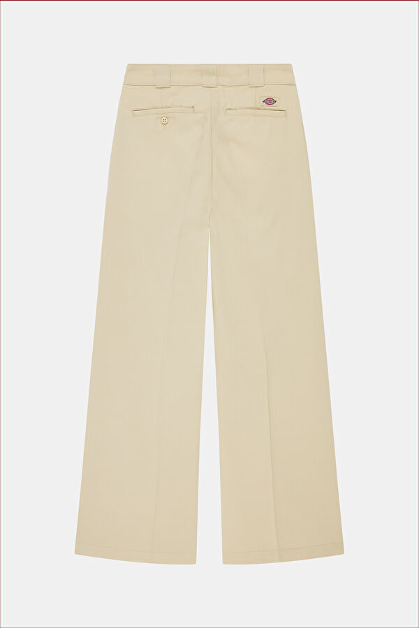 Cream Wide Leg Women's Trousers 2