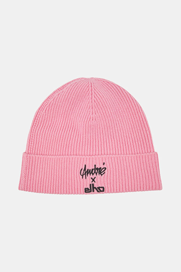 Pink Printed Wool Beanie 2