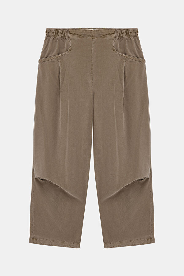 Bej Loose Fit Kadın Pantolon