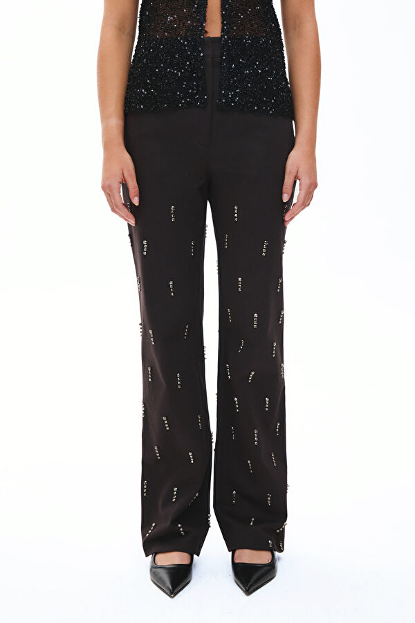 Grey Women's Straight Leg Trousers 3