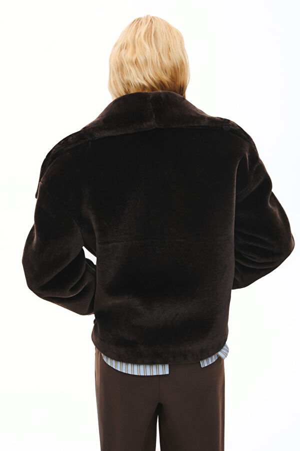 Celeste Brown Women's Faux Fur Coat 2