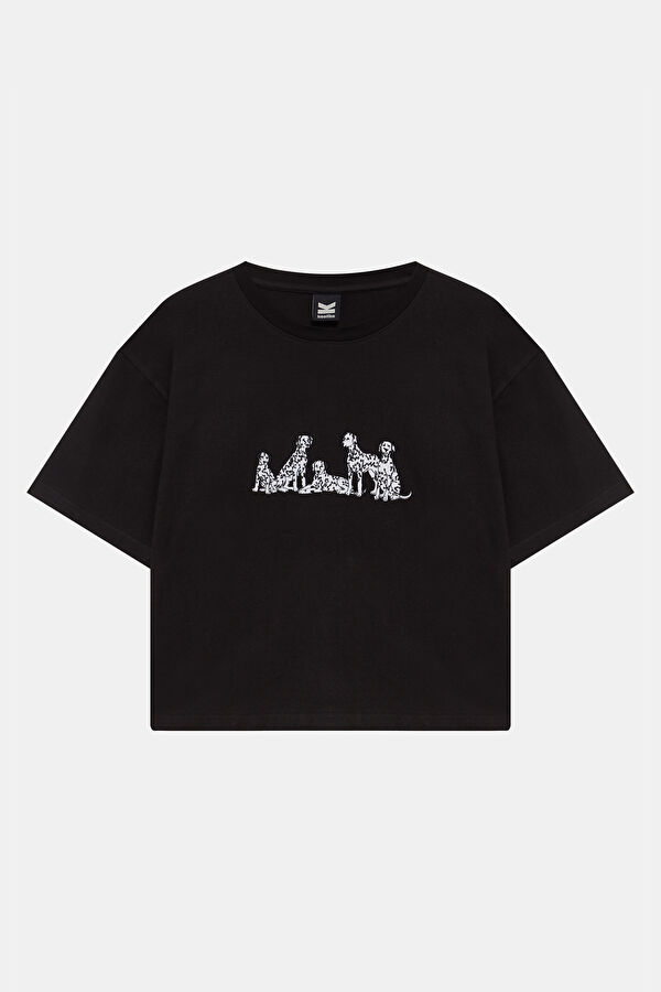 Black Crew Neck Women's T-Shirt