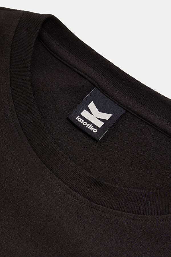 Black Crew Neck Women's T-Shirt 3