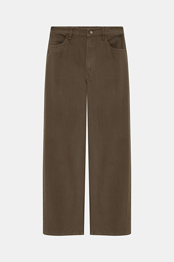 Açık Kahve Wide Leg Kadın Pantolon
