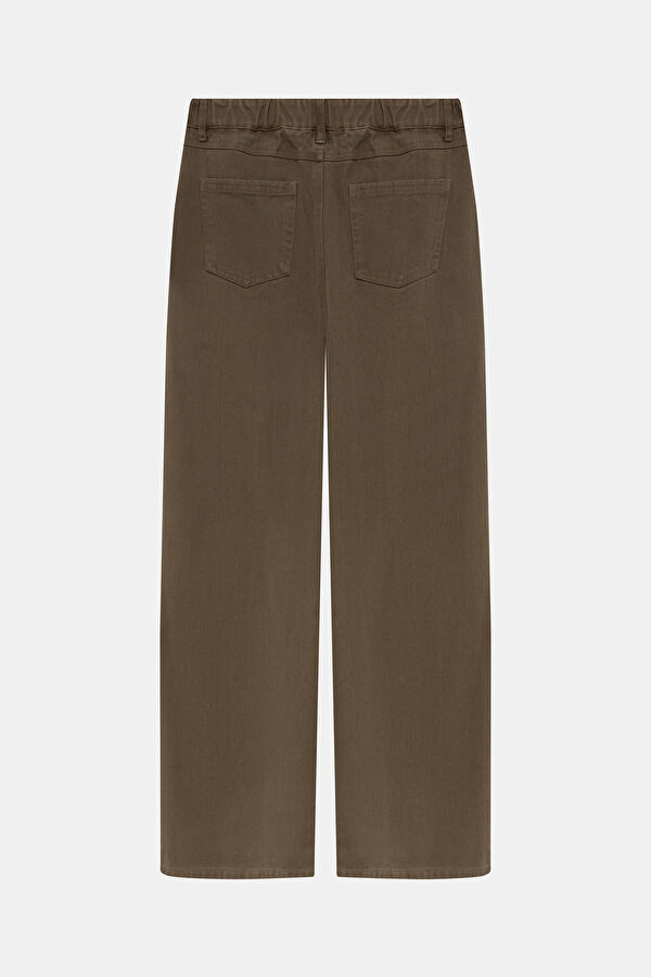 Açık Kahve Wide Leg Kadın Pantolon 2
