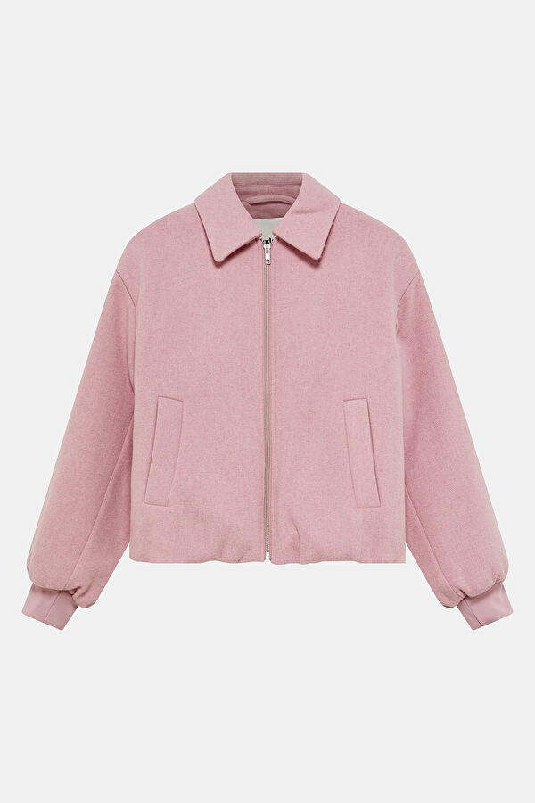 Lilac Buttoned Wool Women's Jacket 4