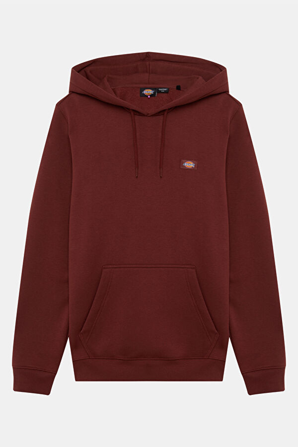 Bordo Relax Kalıp Kapuşonlu Erkek Sweatshirt