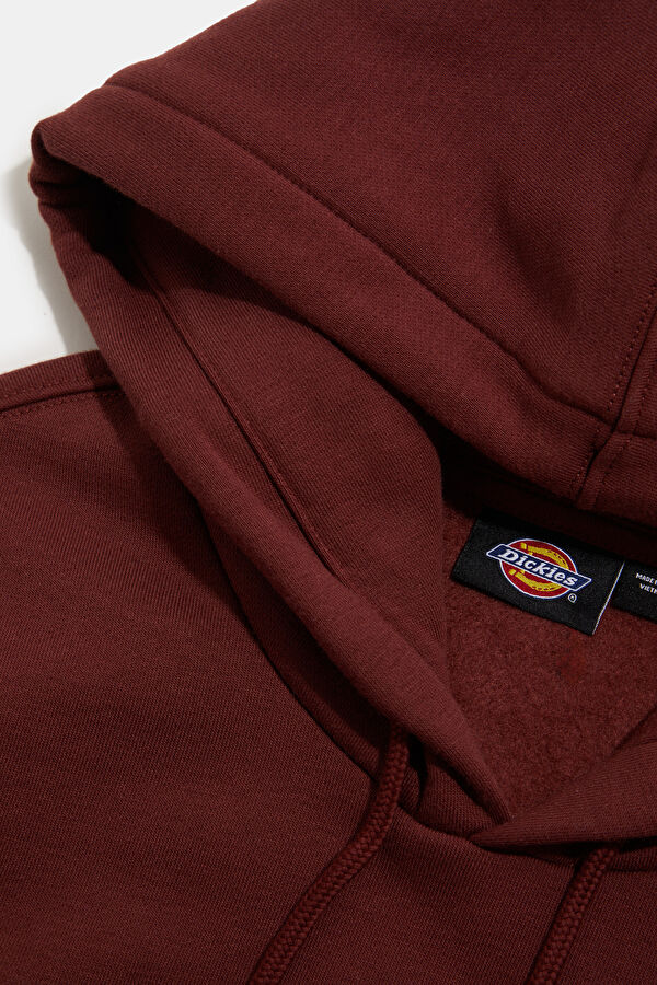 Bordo Relax Kalıp Kapuşonlu Erkek Sweatshirt 3