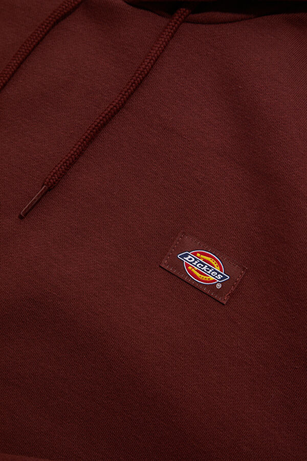 Bordo Relax Kalıp Kapuşonlu Erkek Sweatshirt 4