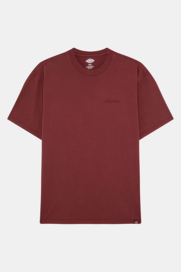 Relax Kalıp Bordo Bisiklet Yaka Erkek T-Shirt