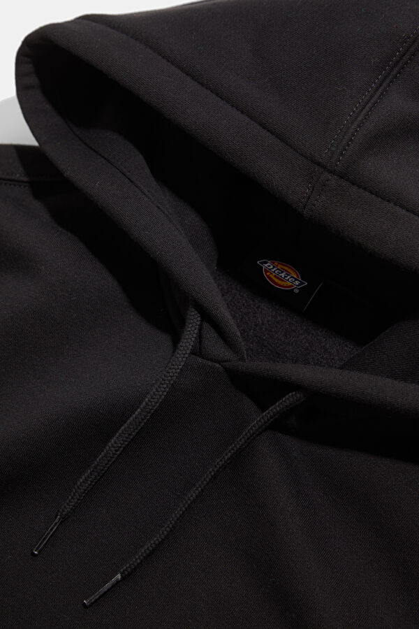 Siyah Relax Kalıp Kapuşonlu Erkek Sweatshirt 3