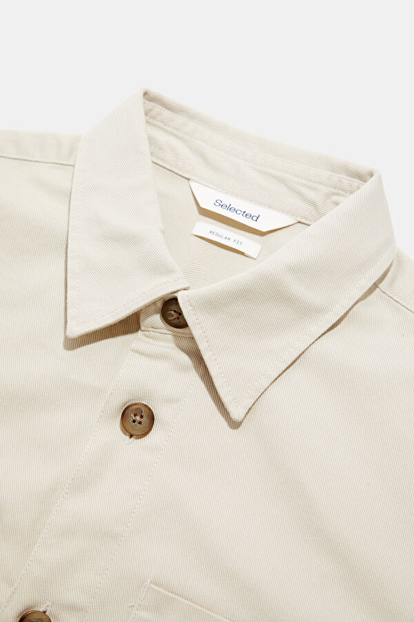 Relax Fit Cream Men's Shirt 3