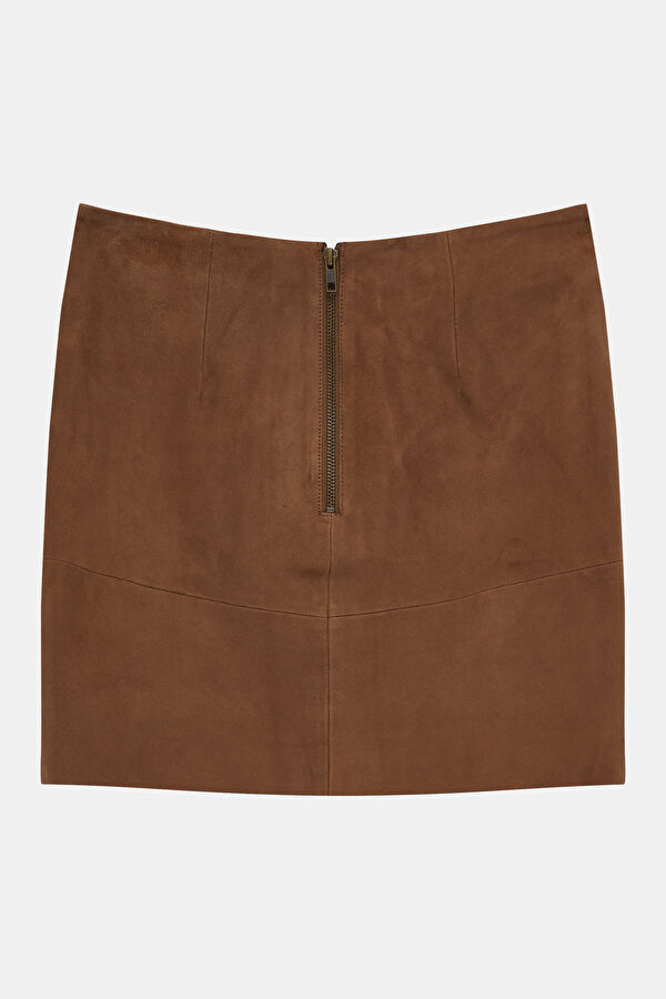 Cinnamon Suede Women's Skirt 2