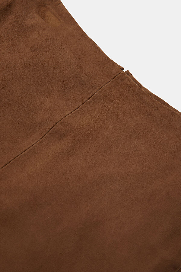 Cinnamon Suede Women's Skirt 3