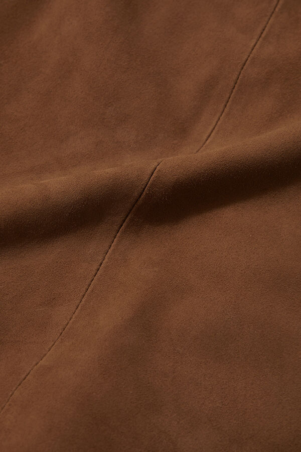 Cinnamon Suede Women's Skirt 4