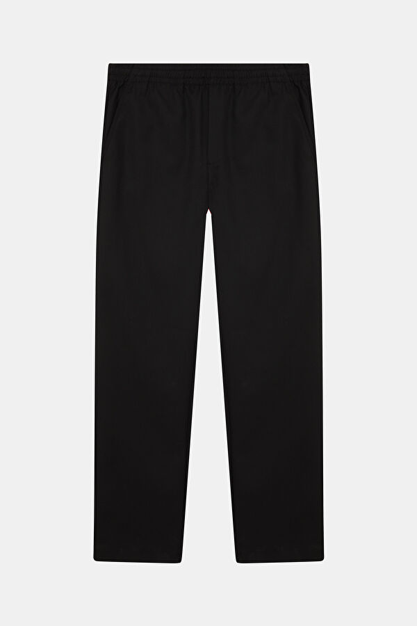 Black Straight Leg Men's Trousers