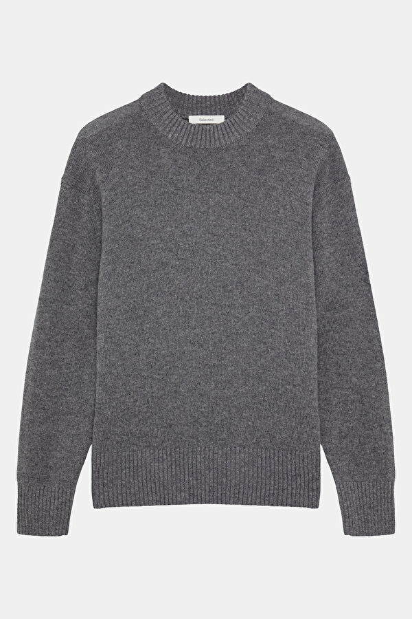Grey Wool Men's Sweater