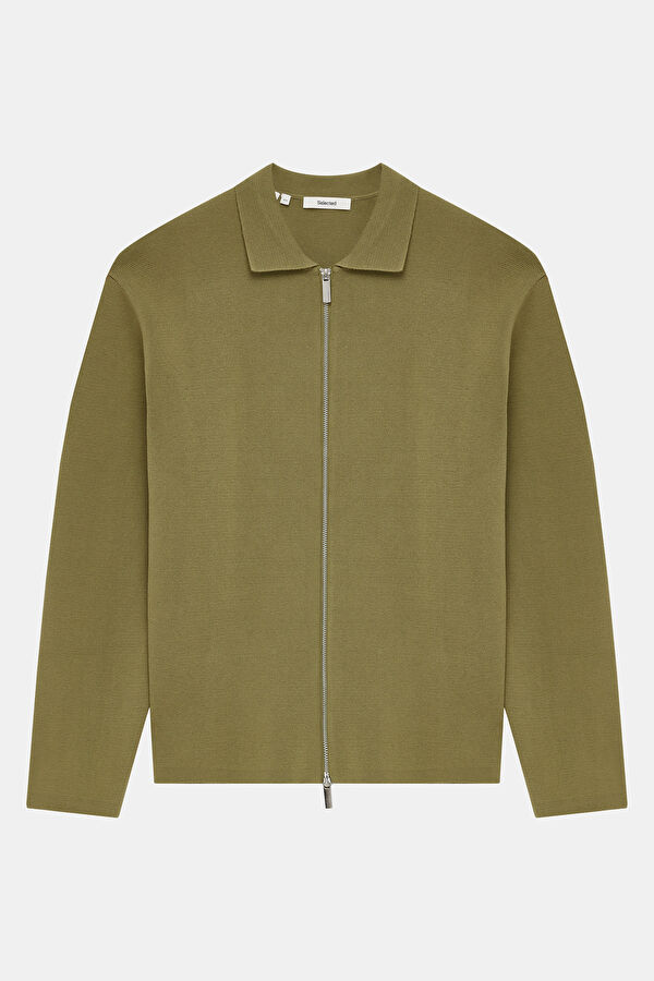 Green Men's Cardigan