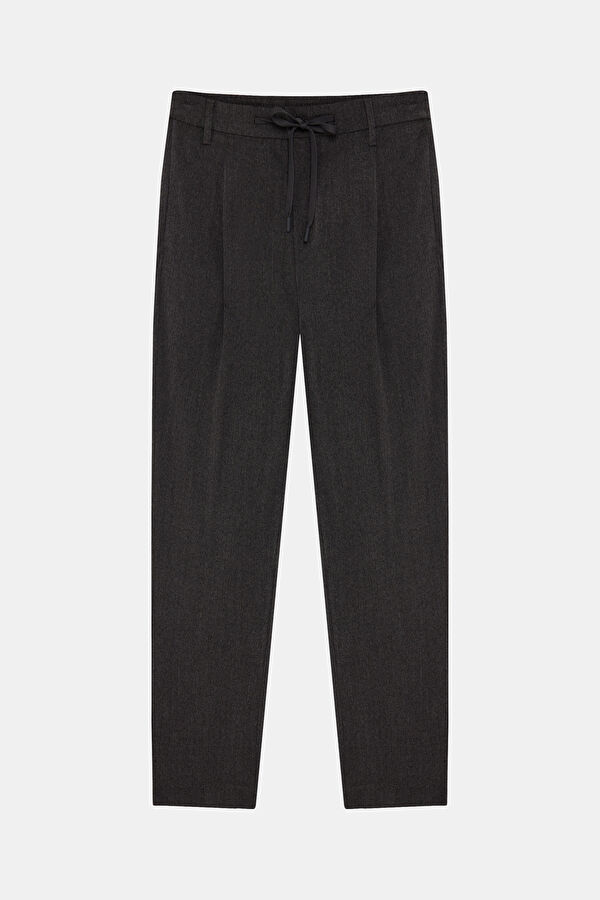 Koyu Gri Tapered Fit Erkek Pantolon 4