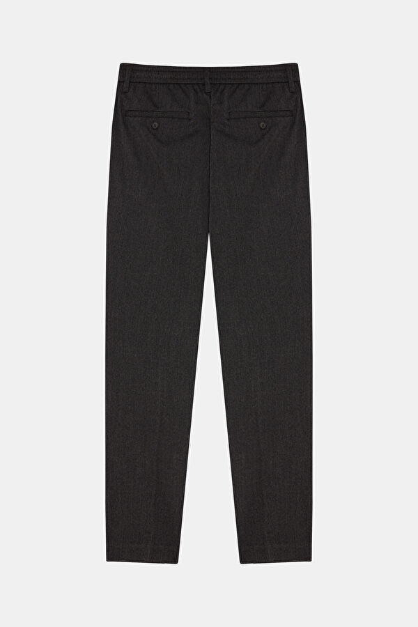 Koyu Gri Tapered Fit Erkek Pantolon 5