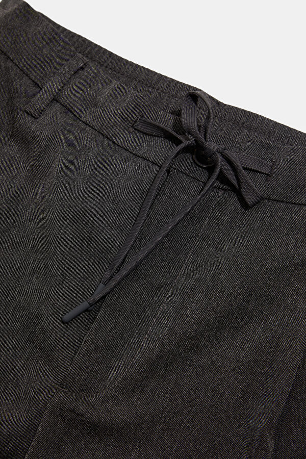 Koyu Gri Tapered Fit Erkek Pantolon 6
