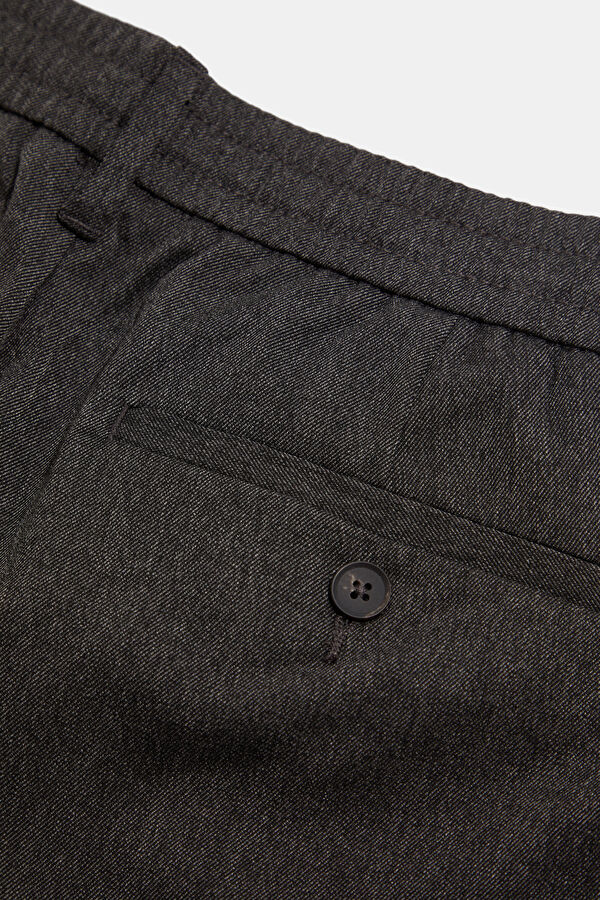 Koyu Gri Tapered Fit Erkek Pantolon 7