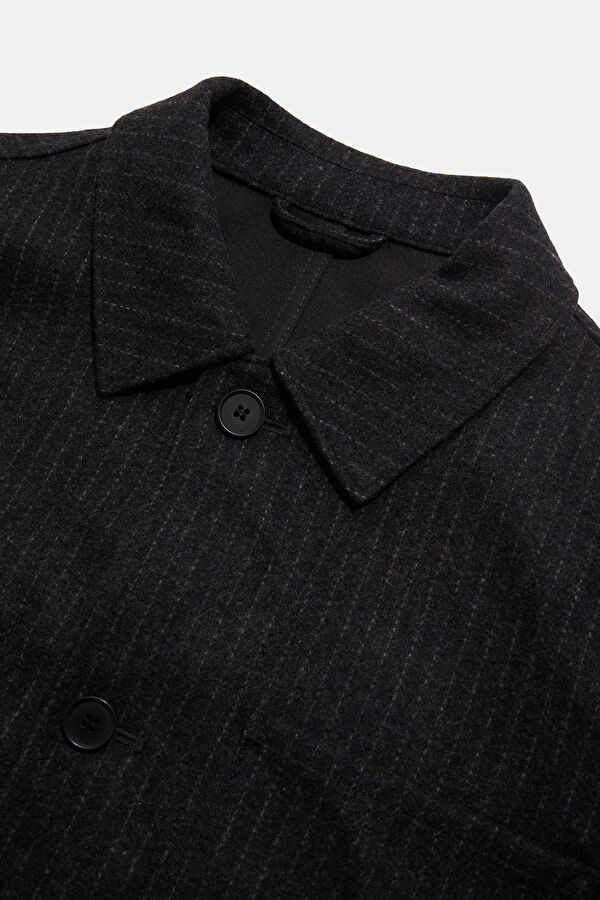 Anthracite Buttoned Men's Jacket 3