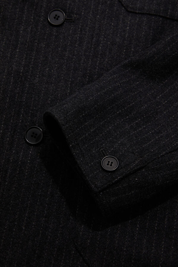 Anthracite Buttoned Men's Jacket 4